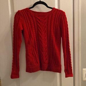 Old Navy Red Cable Knit Sweater